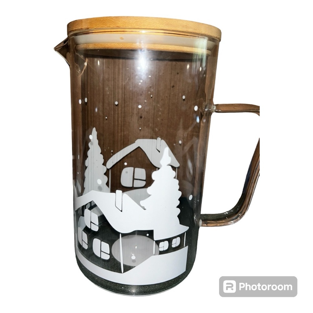 Christmas Glass pitcher